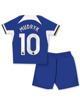 Billige Chelsea Mykhailo Mudryk #10 Hjemmedraktsett Barn 2023-24 Kortermet (+ Korte bukser)